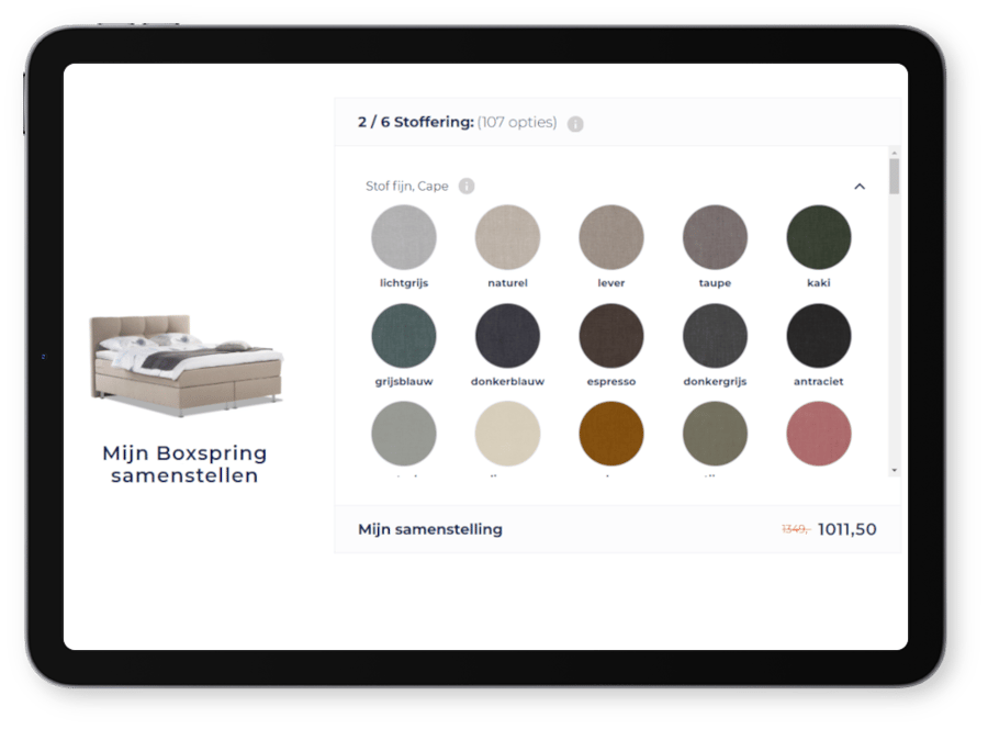 Productconfigurator screenshot