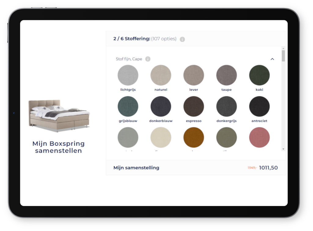 Productconfigurator screenshot